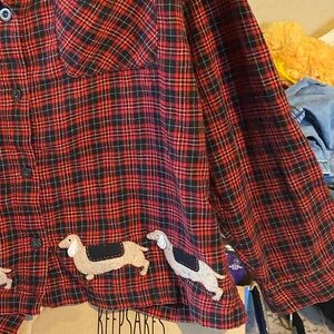 Charter club intimates red plaid flannel/women’s pajamas size -XS with sheep